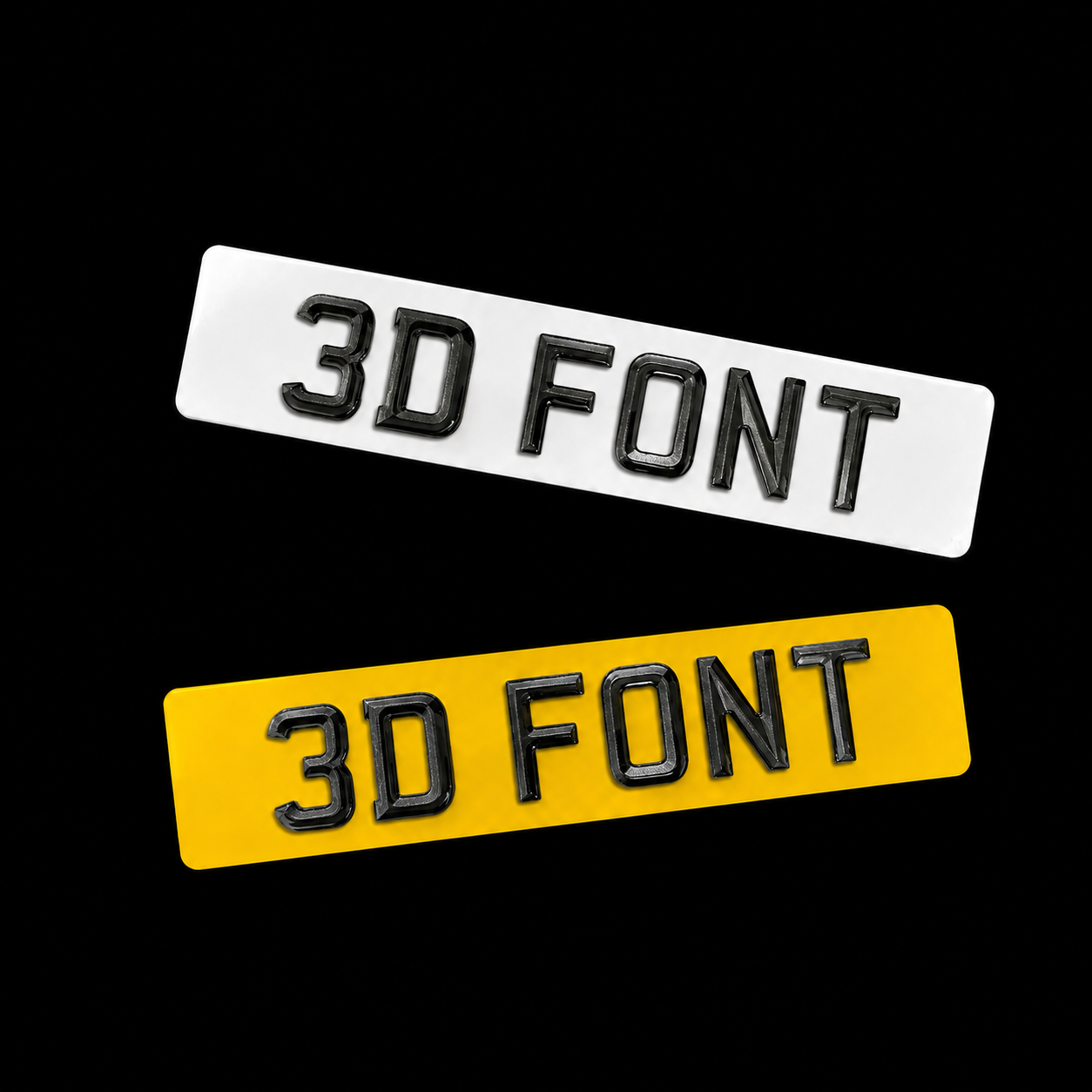 3D Font Plate