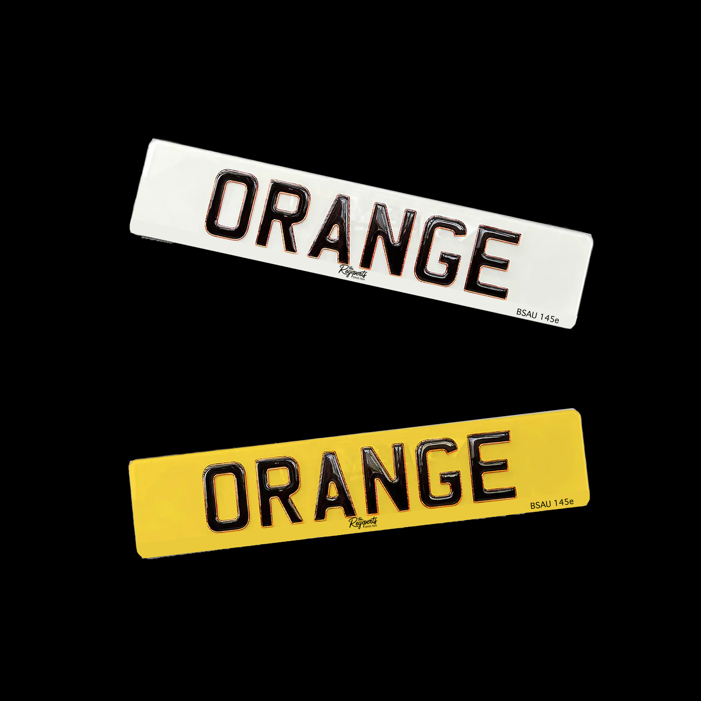 Orange Number Plate